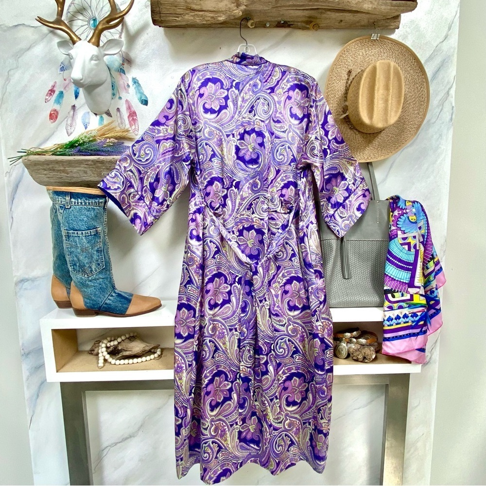 Enchanting Gypsy floral duster boho kimono / cover up resort vacay ready - Picture 7 of 9